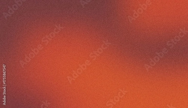 Fototapeta Abstract textured background with warm gradient of deep red, orange, and brown hues, creating a fiery, energetic feel. Noise background. Gradient texture background