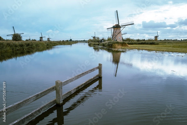 Obraz Windmühlen in Kinderdijk, Holland