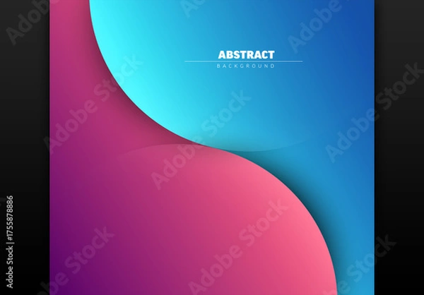 Fototapeta Vibrant Abstract Background with Wavy Gradient Colors and Modern Design