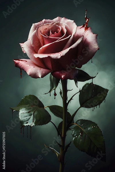 Obraz Blood-soaked Rose