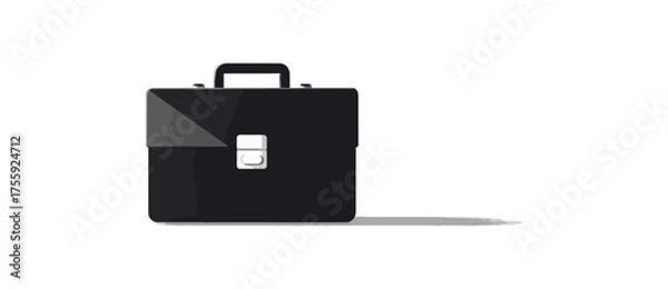 Fototapeta Briefcase illustration isolated on black background