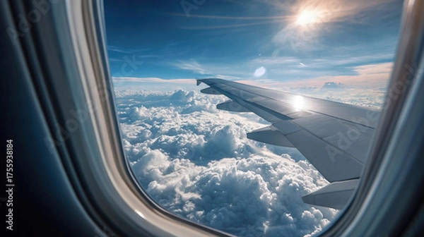 Fototapeta view from plane window