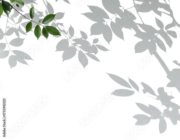 Fototapeta Abstract depiction of tree foliage with a combination of green and grey leaves