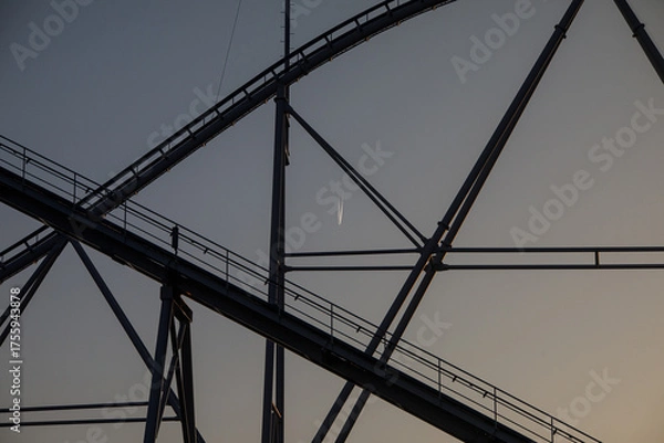 Obraz 夕焼けと都会の空