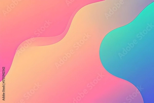 Fototapeta Fluid Fusion of Pastel Gradients