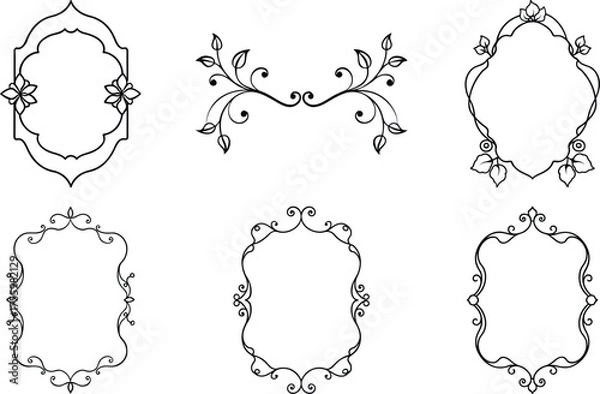 Obraz Vector art of elegant frames and borders for decorations