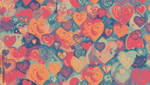 Obraz Endless design featuring hearts