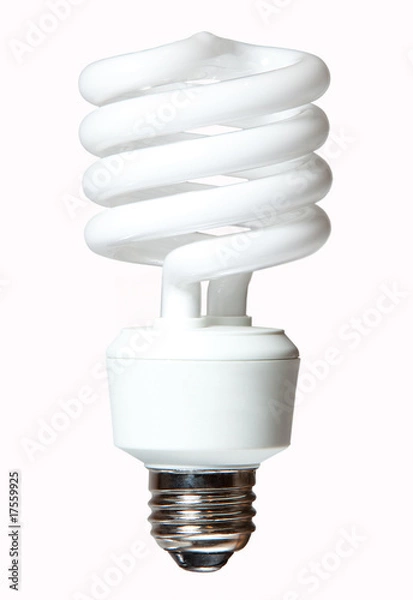 Obraz CFL lightbulb isolated on white