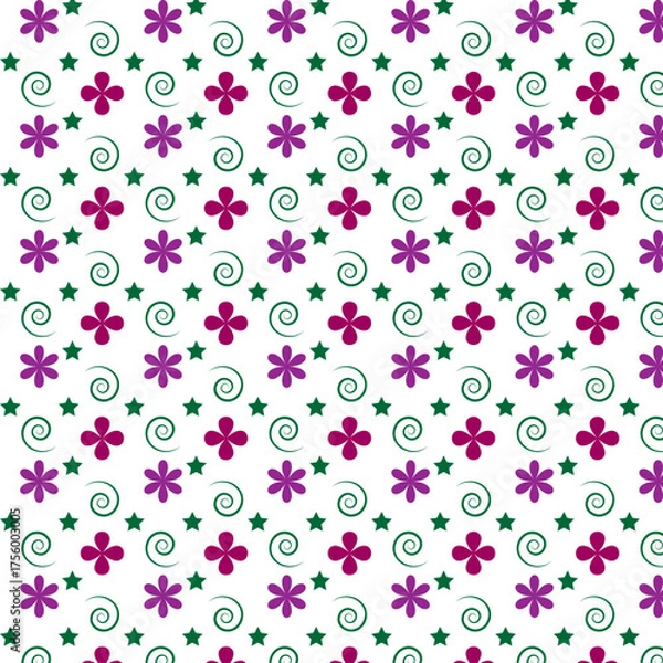 Fototapeta ditsy flowers seamless vector pattern design