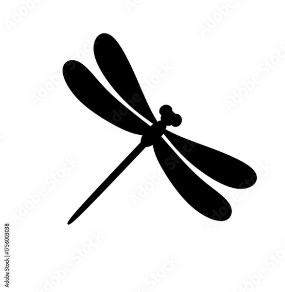 Fototapeta dragonfly icon vector on white background