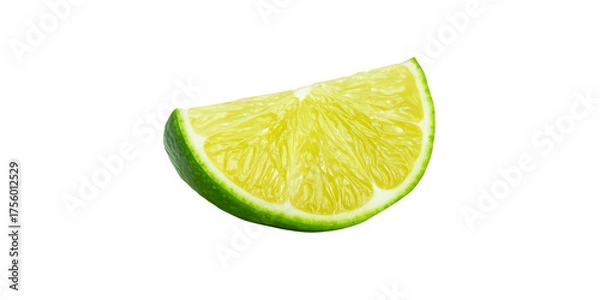 Obraz  Fresh Lime Slice  on White Background