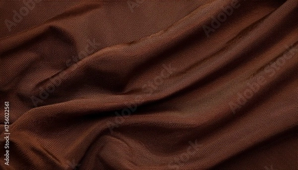 Fototapeta Dark Brown Fabric Cloth Texture For Background Natural Textile Pattern