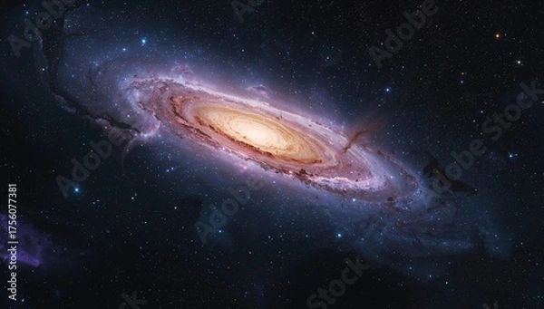 Fototapeta A breathtaking cosmic galaxy