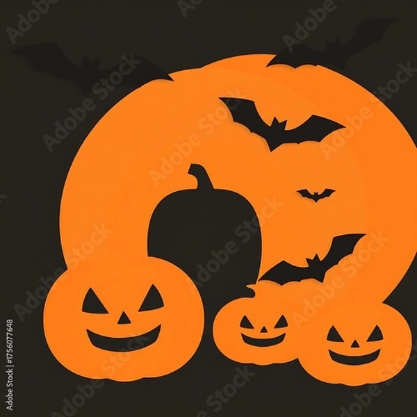 Obraz Abstract geometric Halloween design
