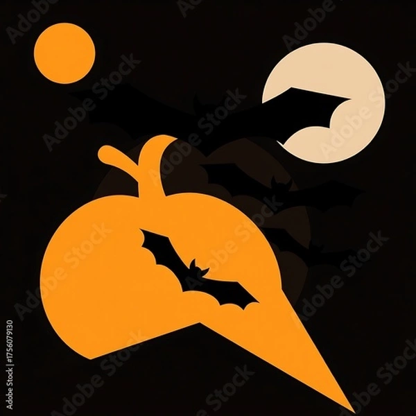 Obraz Abstract geometric Halloween design