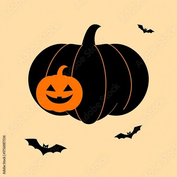 Obraz Abstract geometric Halloween design