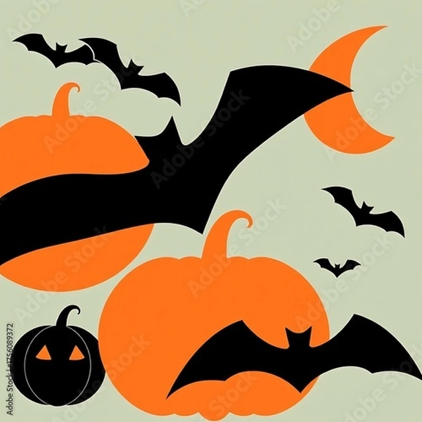 Fototapeta Abstract geometric Halloween design