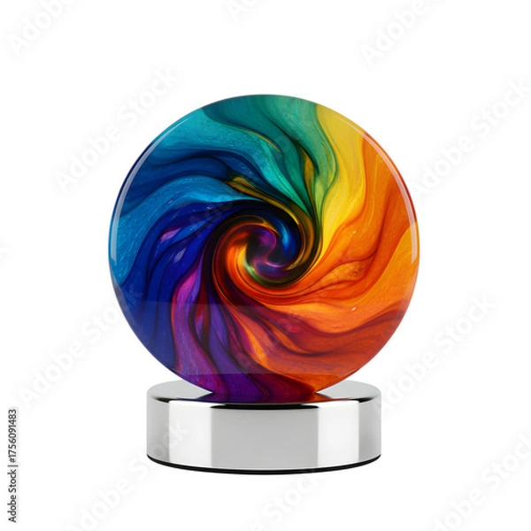 Fototapeta Dynamic Abstract Swirl Art Piece Vibrant Color Harmony and Motion