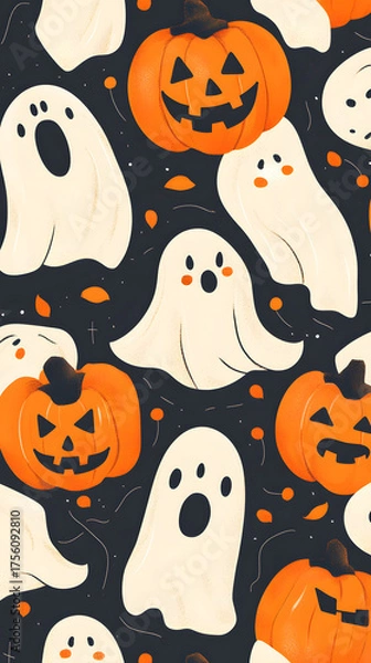 Obraz halloween seamless pattern