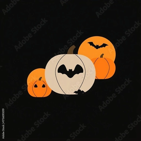 Obraz Abstract geometric Halloween design