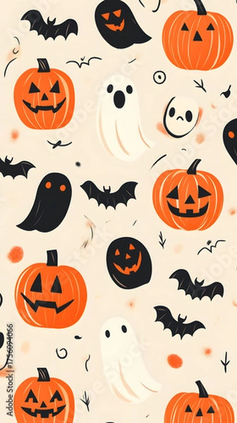 Obraz halloween seamless pattern