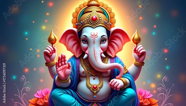 Fototapeta Historic amphitheater with semicircular seating and sandy floor. Generative AI
