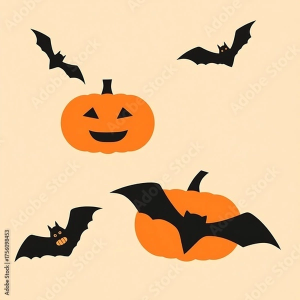 Obraz Abstract geometric Halloween design