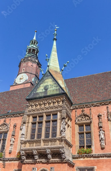 Obraz Breslau, Polen, Rynek – der Marktplatz mit altem Rathaus.