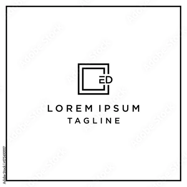Fototapeta ed square logo
