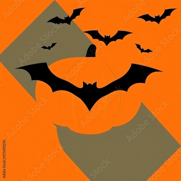 Obraz Abstract geometric Halloween design