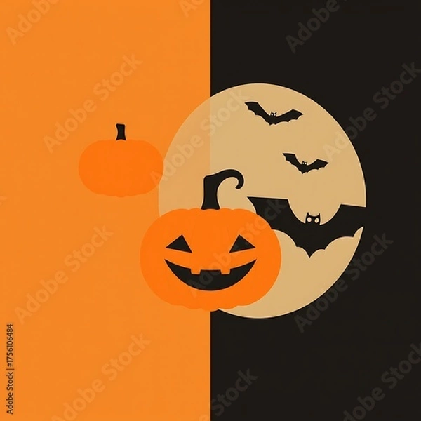 Obraz Abstract geometric Halloween design