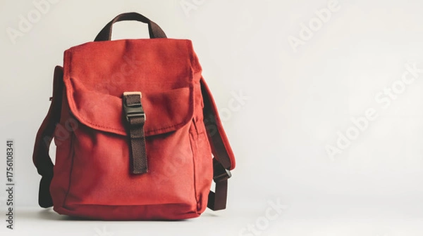 Obraz A school backpack placed against a white background.