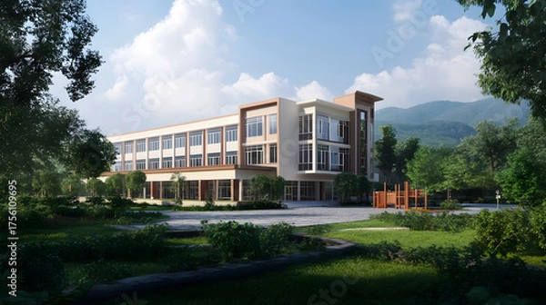 Obraz A school building.