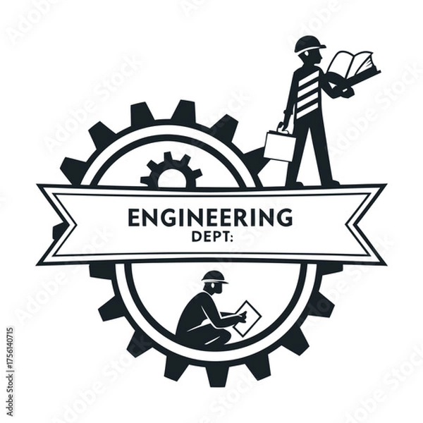 Fototapeta Vector art of engineering department