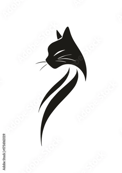 Obraz Cute elegant cat vector