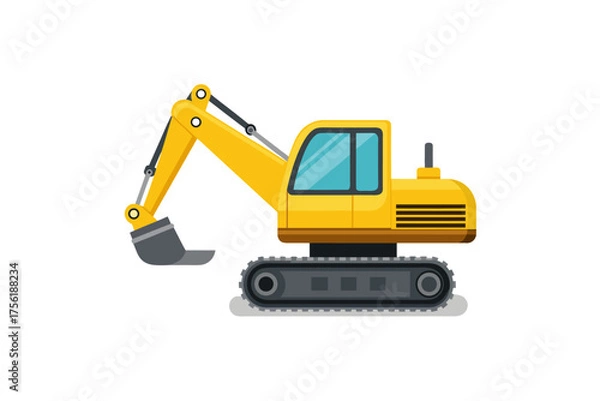 Obraz excavator on a white background