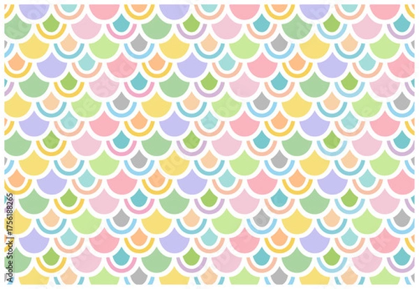 Fototapeta カラフルで不思議なカーテンの柄