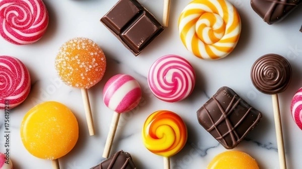 Obraz Colorful assortment of candies and chocolates