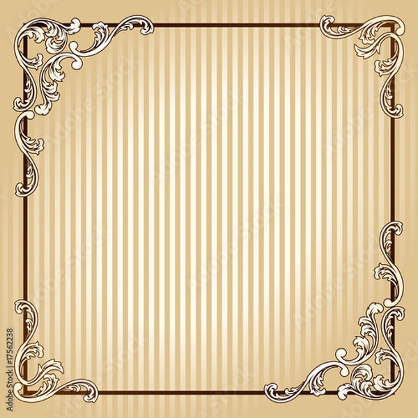 Obraz Elegant square vintage sepia frame