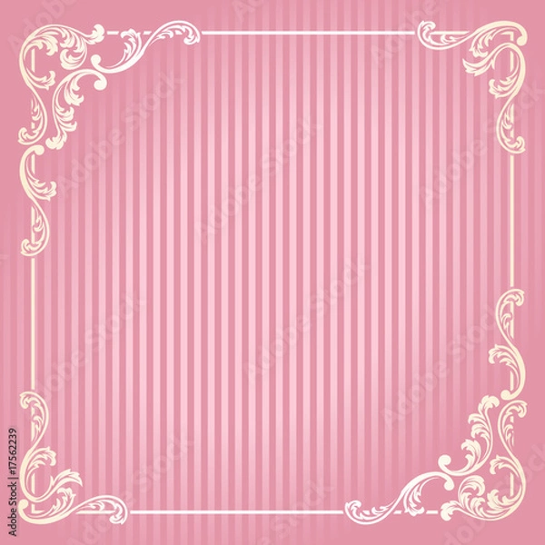 Fototapeta Square French retro frame