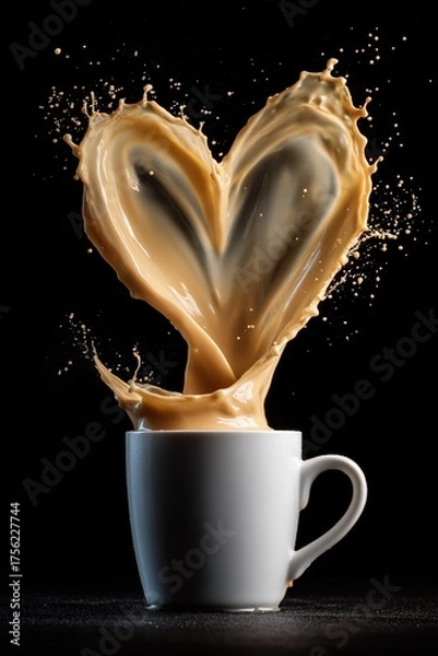 Fototapeta cup of coffee with heart