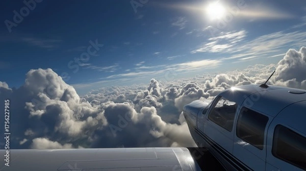 Fototapeta airplane in the sky