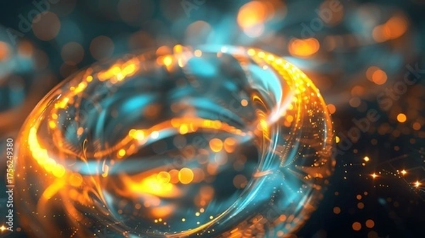 Obraz abstract background with glowing lights