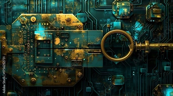 Obraz electronic components on a circuit board