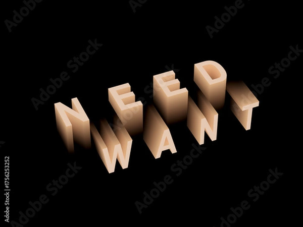 Obraz Conflicting Need and Want