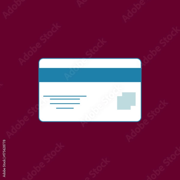 Fototapeta Debit card vector illustration pay