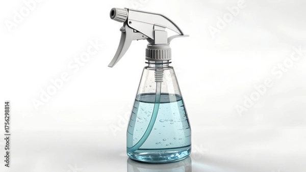 Obraz spray bottle with trigger 3d render white background