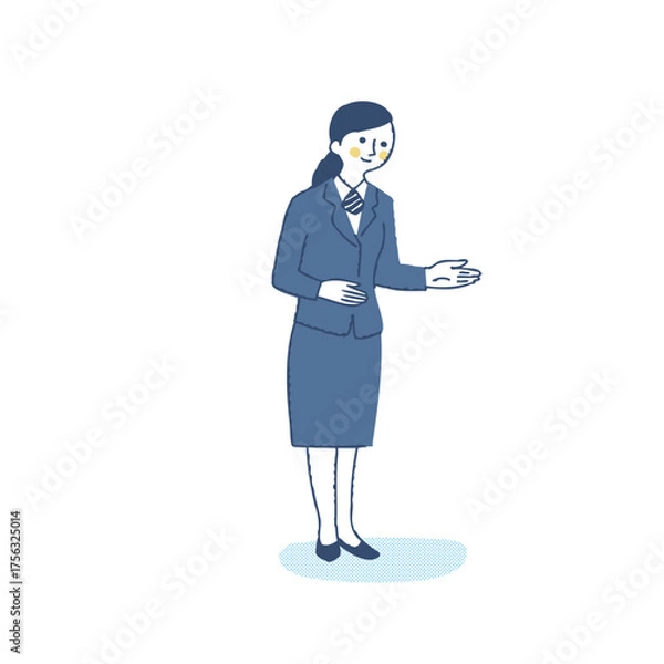 Fototapeta 案内をするスーツ姿の女性