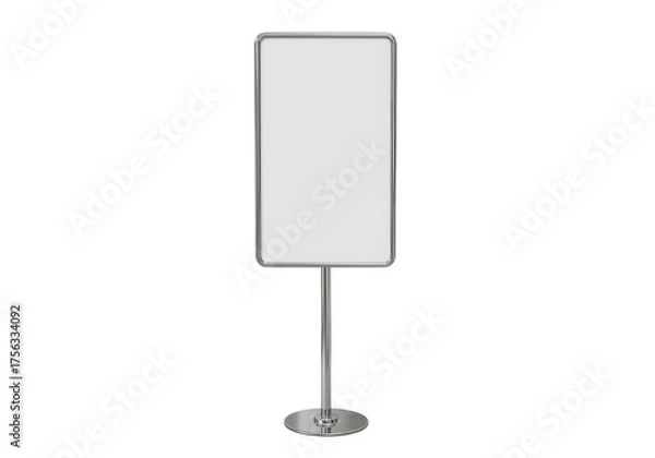 Fototapeta Isolated signage stand mockup for graphic display, information, and promotion messaging