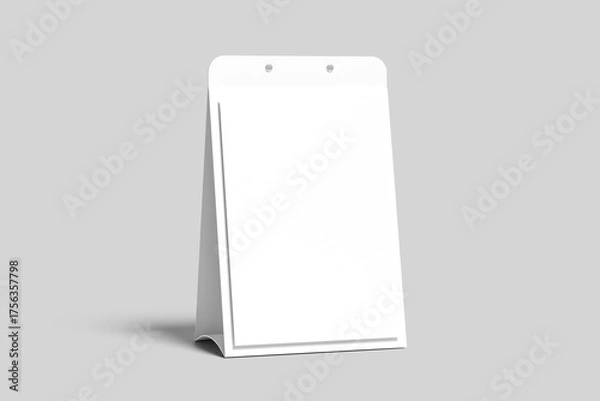 Fototapeta  Blank Table Tent Mockup White